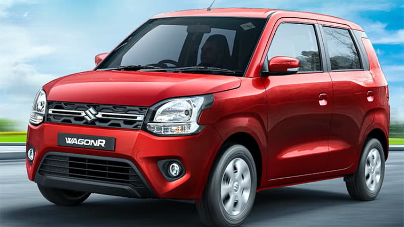 Maruti WagonR 2025 Red Colour Side View